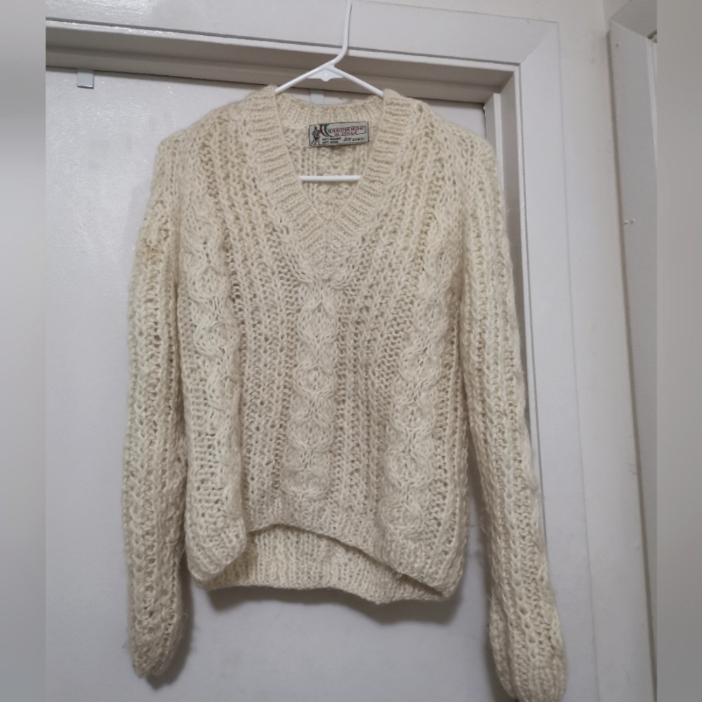 Vintage Italian handmade Crochet sweater.